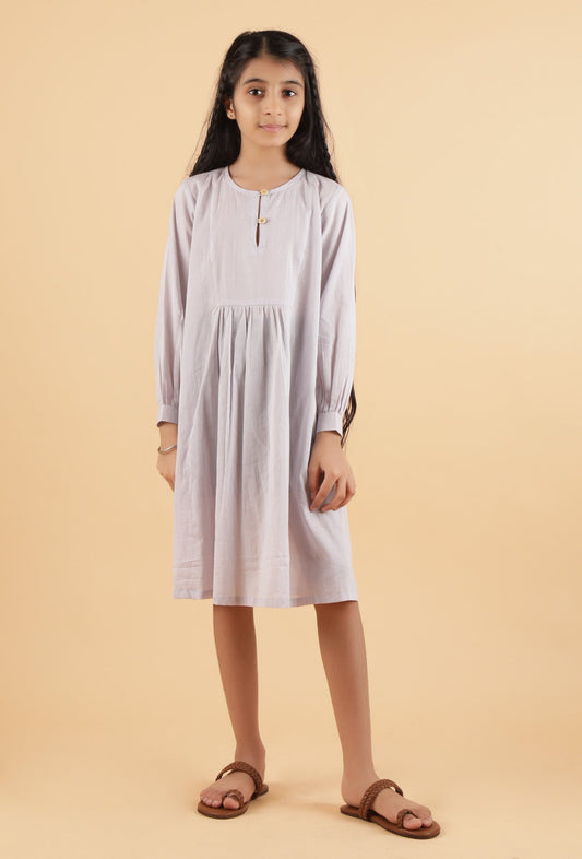 Light Grey Mulmul Dress サイズ 9〜10歳