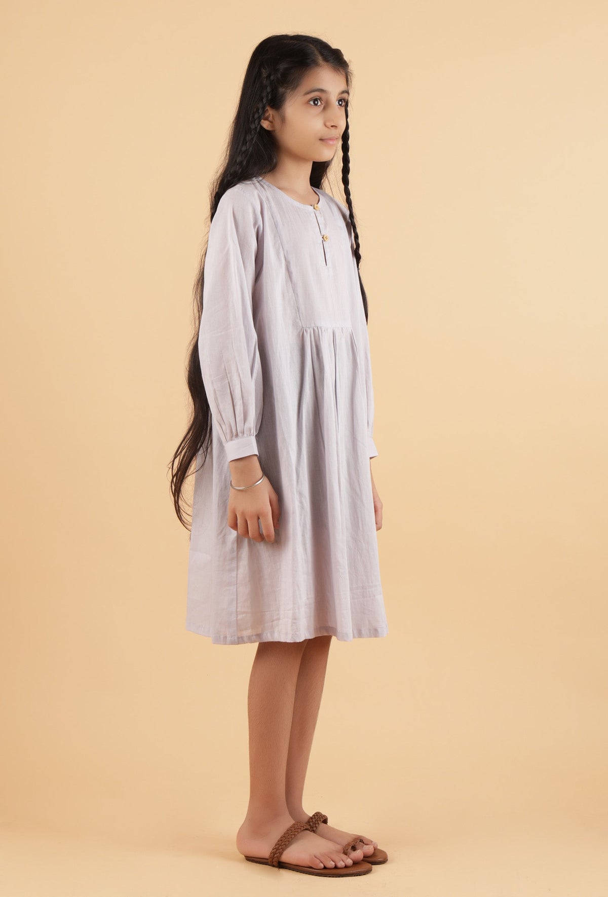 Light Grey Mulmul Dress サイズ 9〜10歳