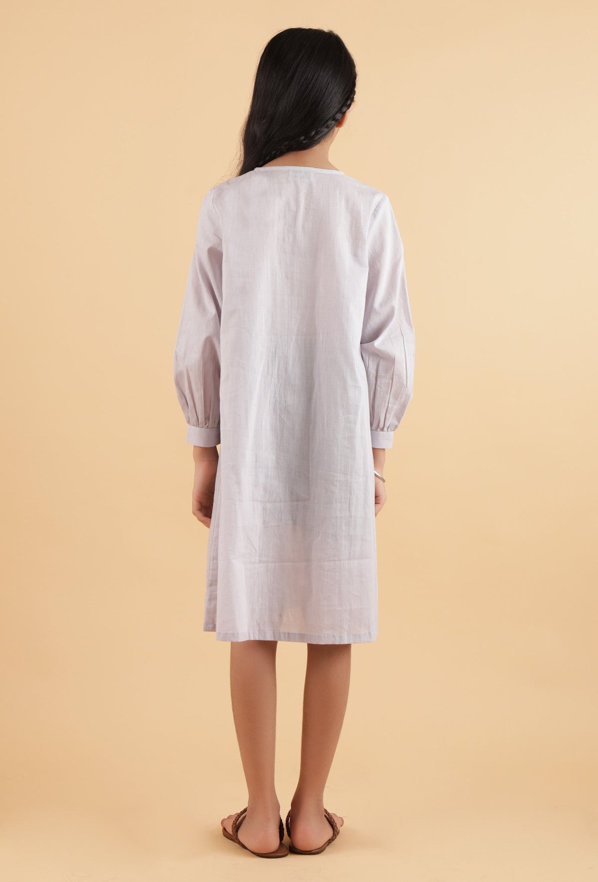 Light Grey Mulmul Dress サイズ 9〜10歳