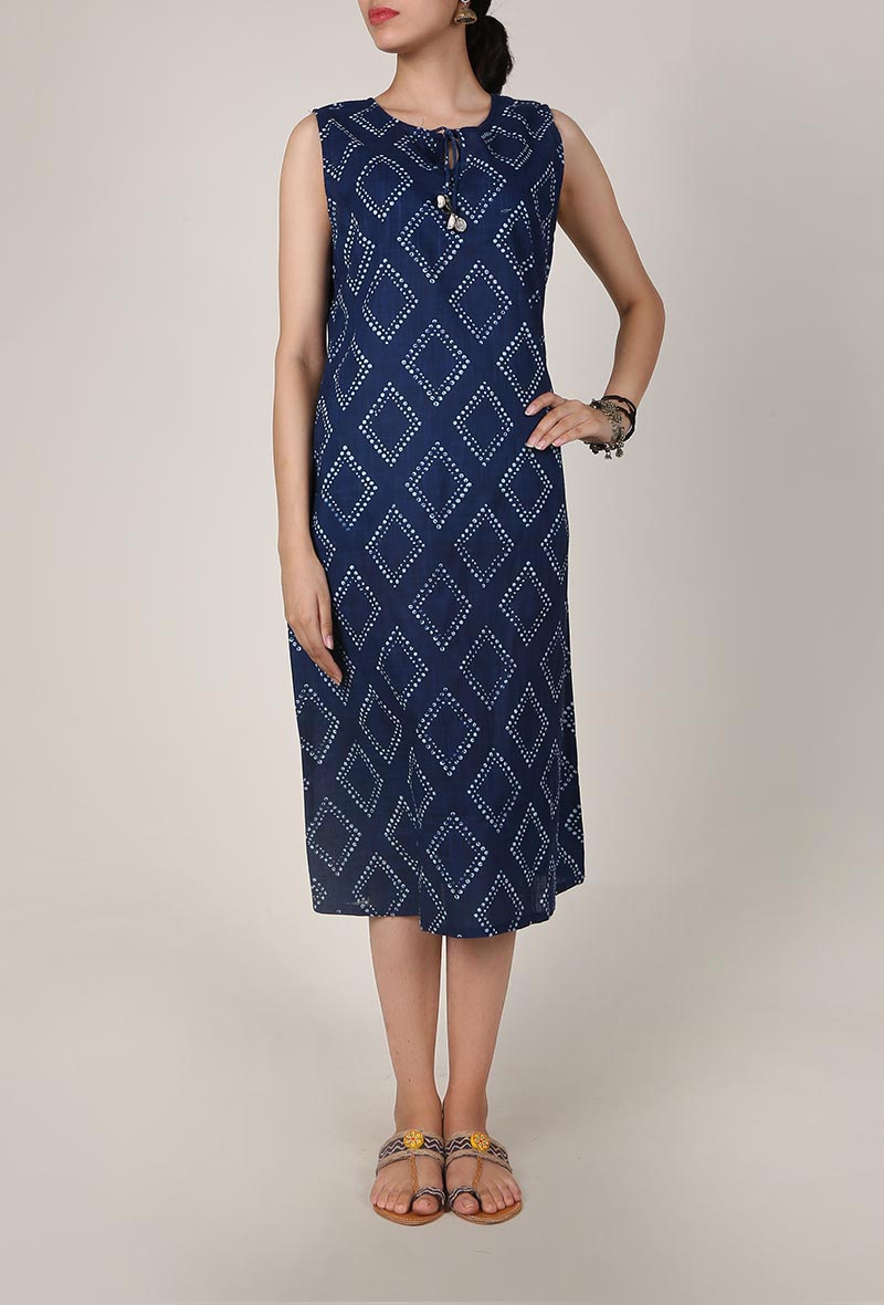 All Over Indian Floral Print Summer Dress サイズ L