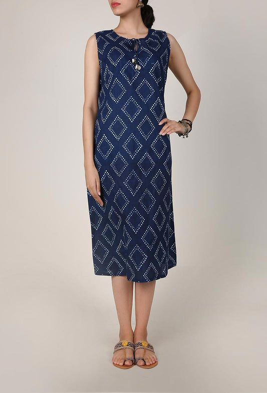 All Over Indian Floral Print Summer Dress サイズ L