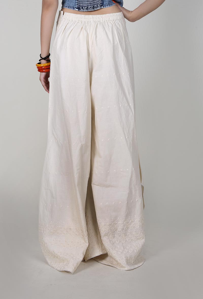 Off-white Chikankari Palazzo サイズ XS