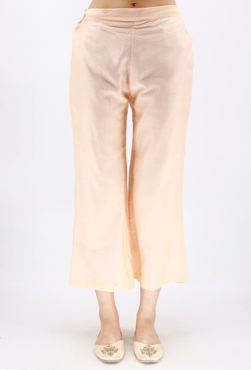 Plain Peach Chanderi Pant サイズ S