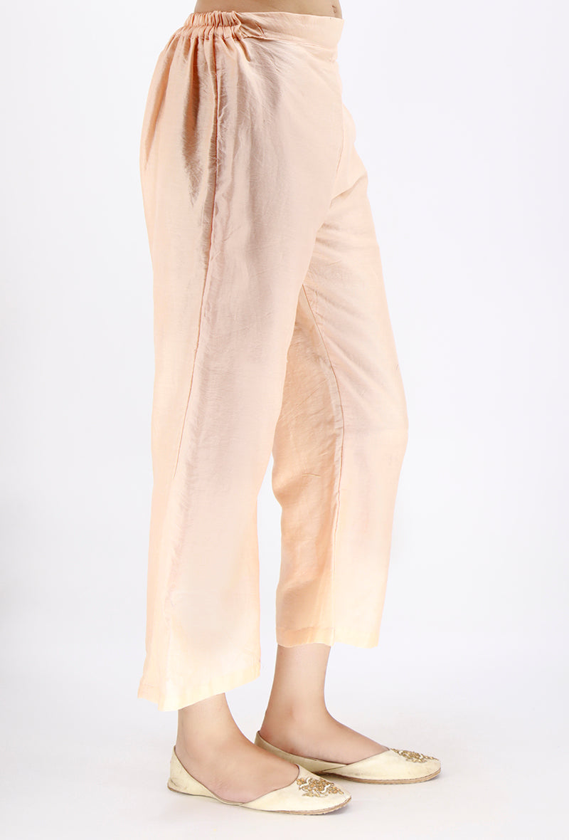 Plain Peach Chanderi Pant サイズ S