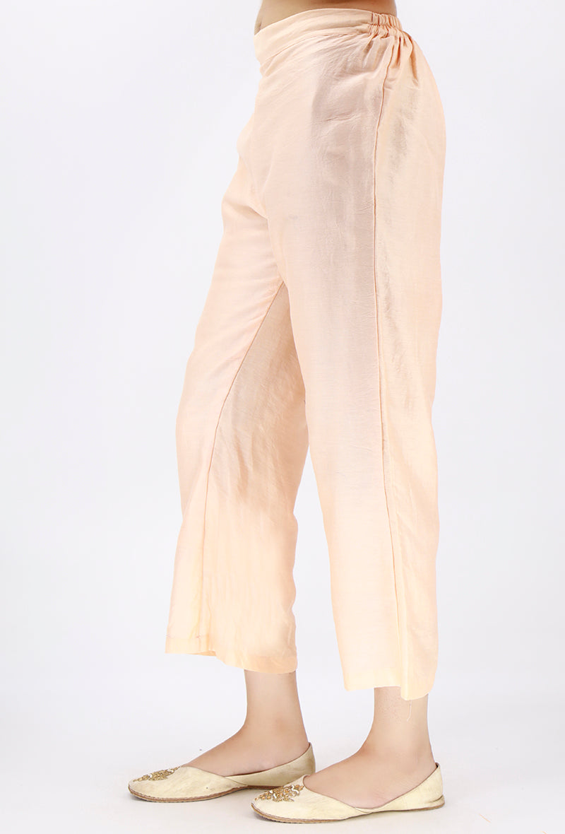 Plain Peach Chanderi Pant サイズ S