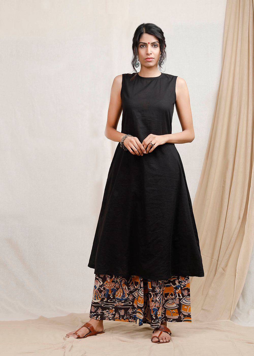 Black Cotton Kurta サイズ S