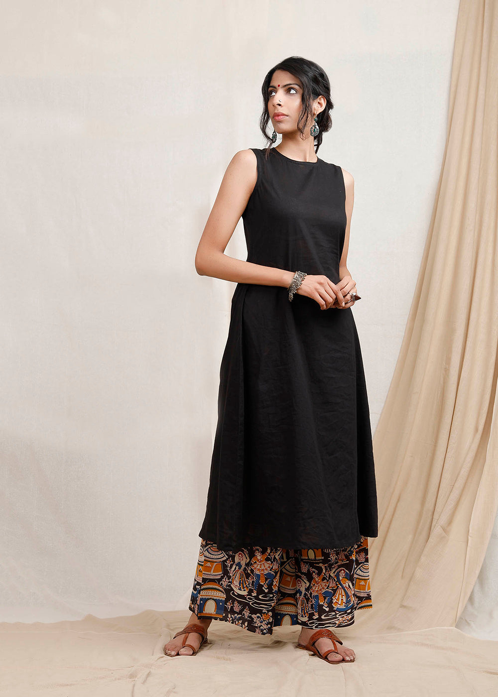 Black Cotton Kurta サイズ S