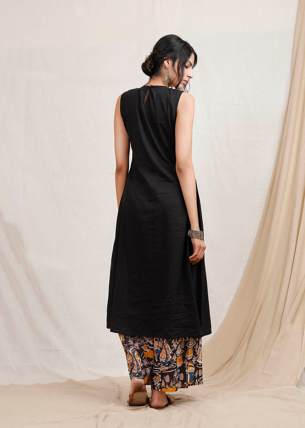 Black Cotton Kurta サイズ XL