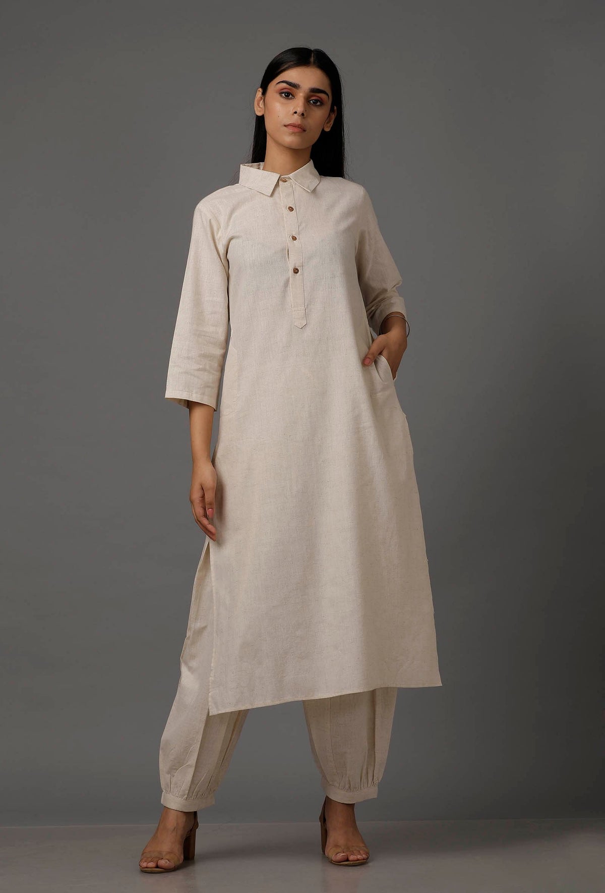 Irish Cream Pure Cotton Kurta サイズ M