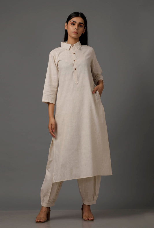 Irish Cream Pure Cotton Kurta サイズ M