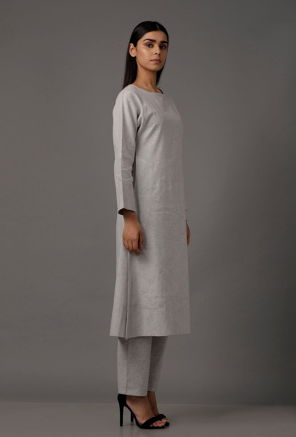 Light Blue Pure Woven Cotton Kurta サイズ S