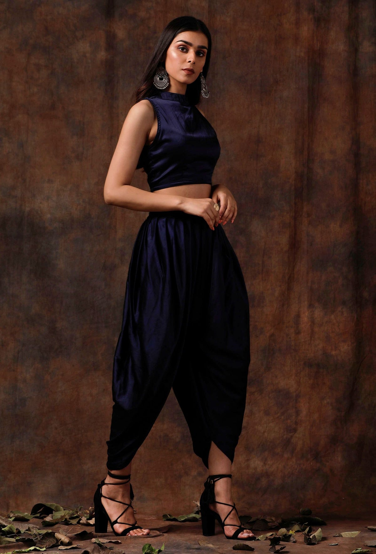 Blue Satin Blouse サイズ XXL
