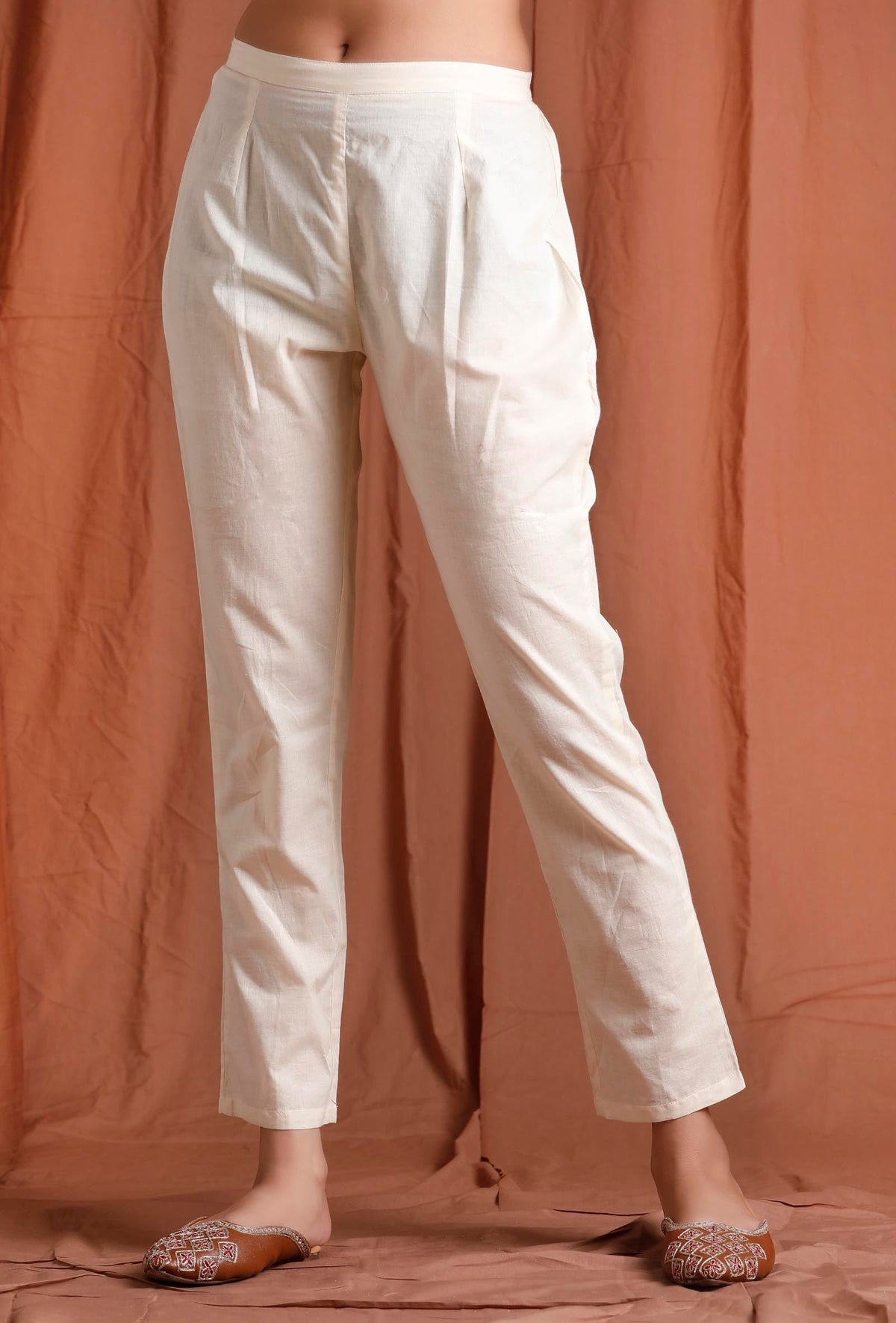 Off White Cotton Pants サイズ XS
