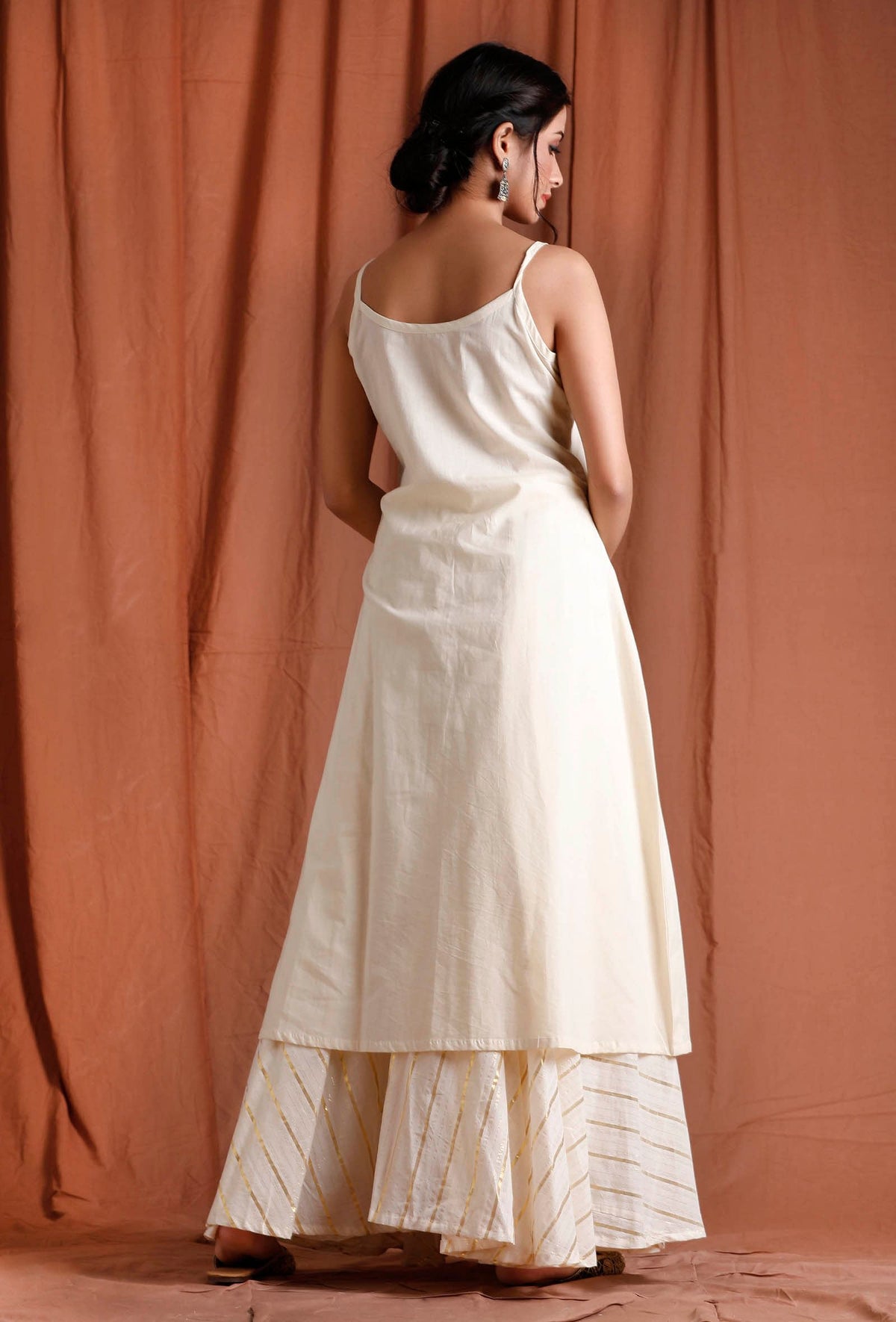 Off White Slip Cotton Kurta サイズ XS