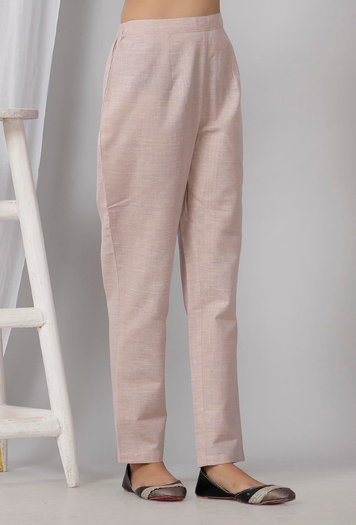 Pastel Purple Cotton Khadi Pants サイズ S