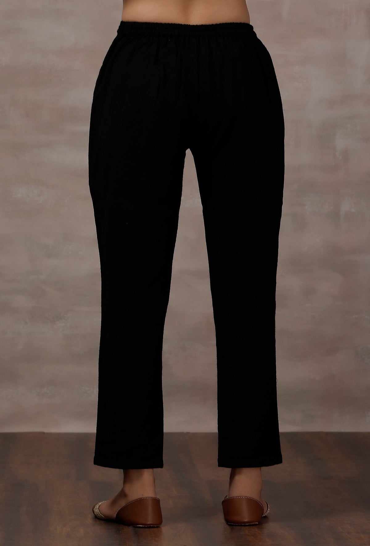 Black Straight Cashmilon Pants サイズ S