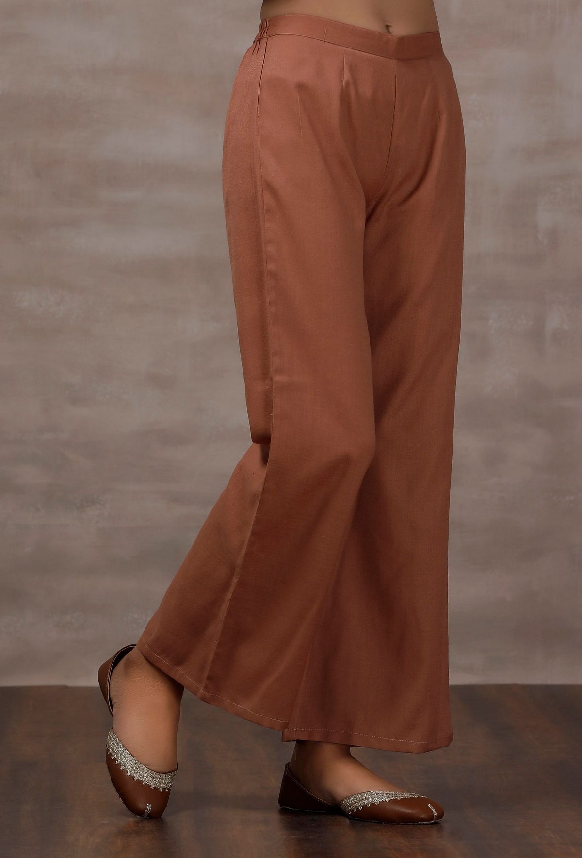 Taupe Flared Cashmilon Pants サイズ XXL
