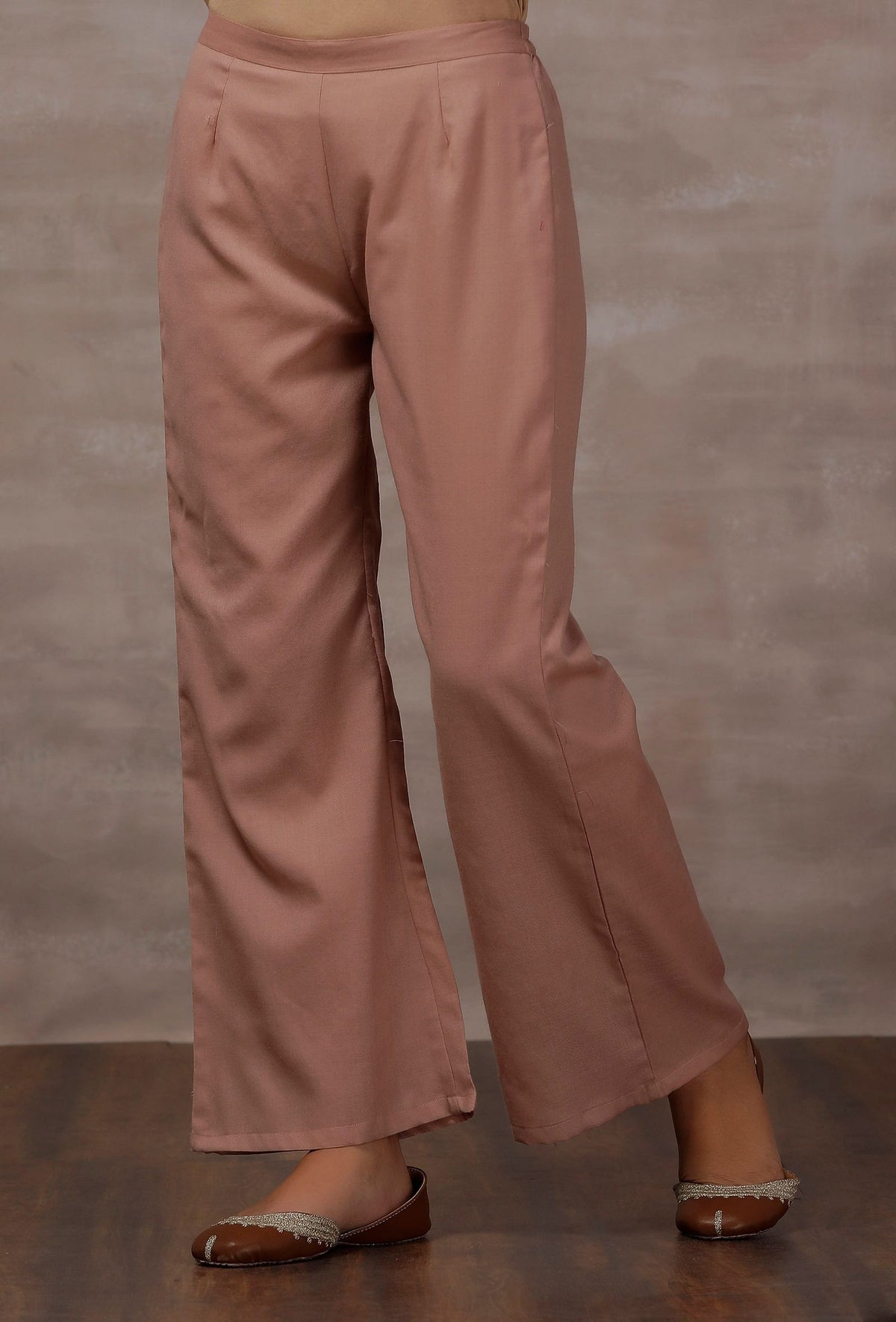 Pastel Pink Cashmilon Flared Pants サイズ S