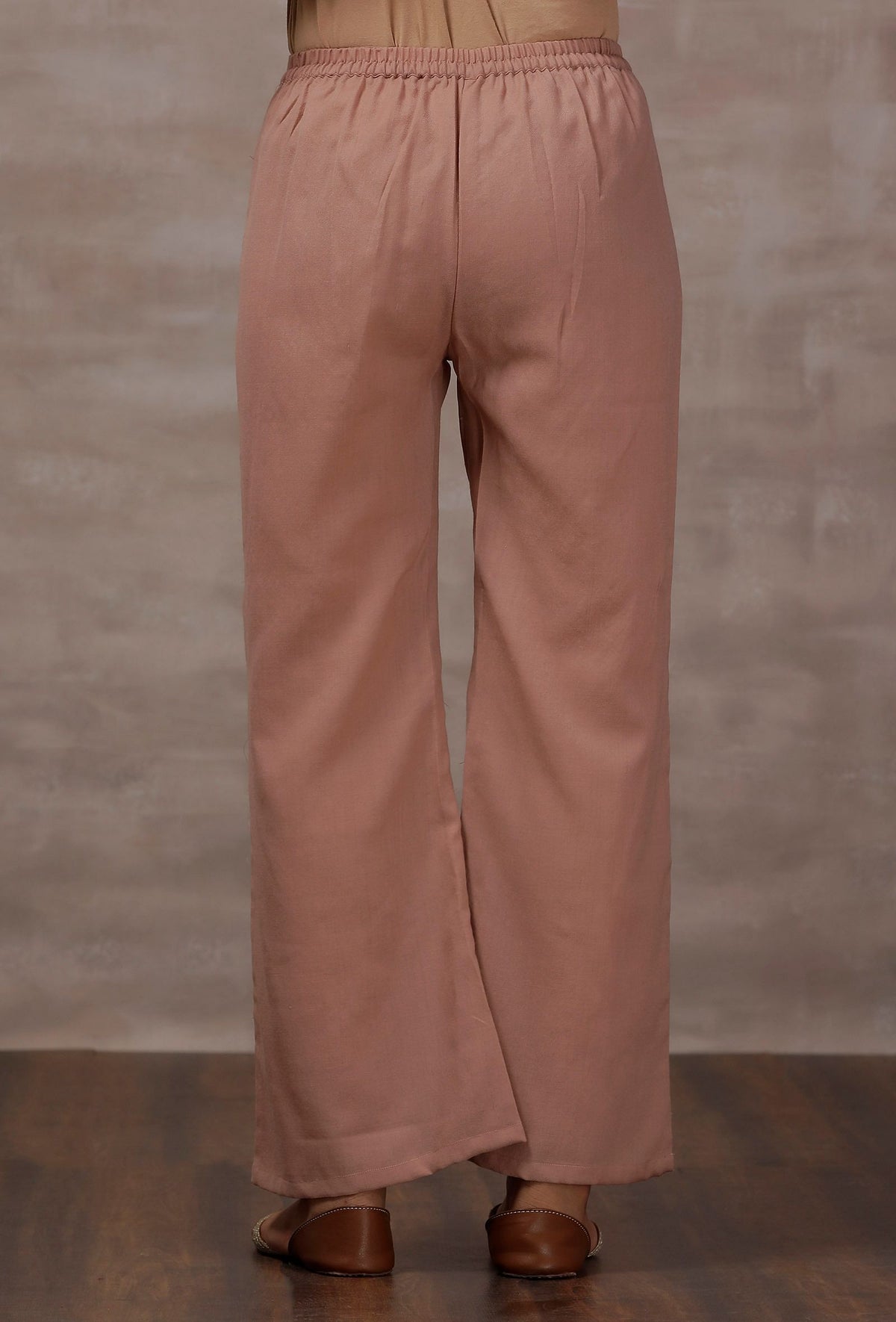 Pastel Pink Cashmilon Flared Pants サイズ S
