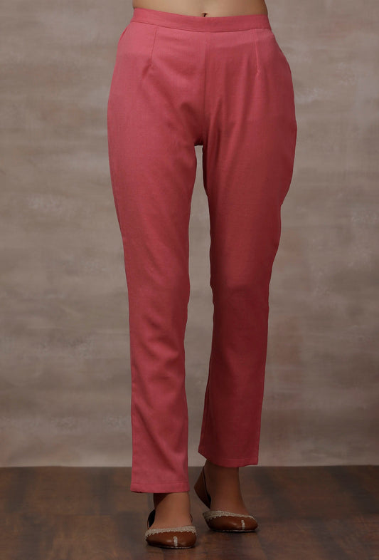 Pink Cashmilon Straight Pants サイズ XXL