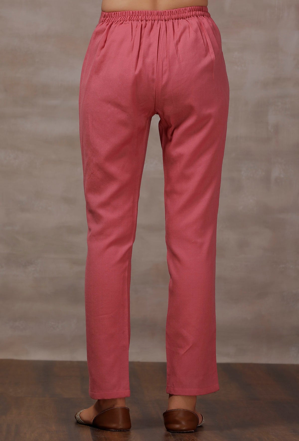 Pink Cashmilon Straight Pants サイズ XXL