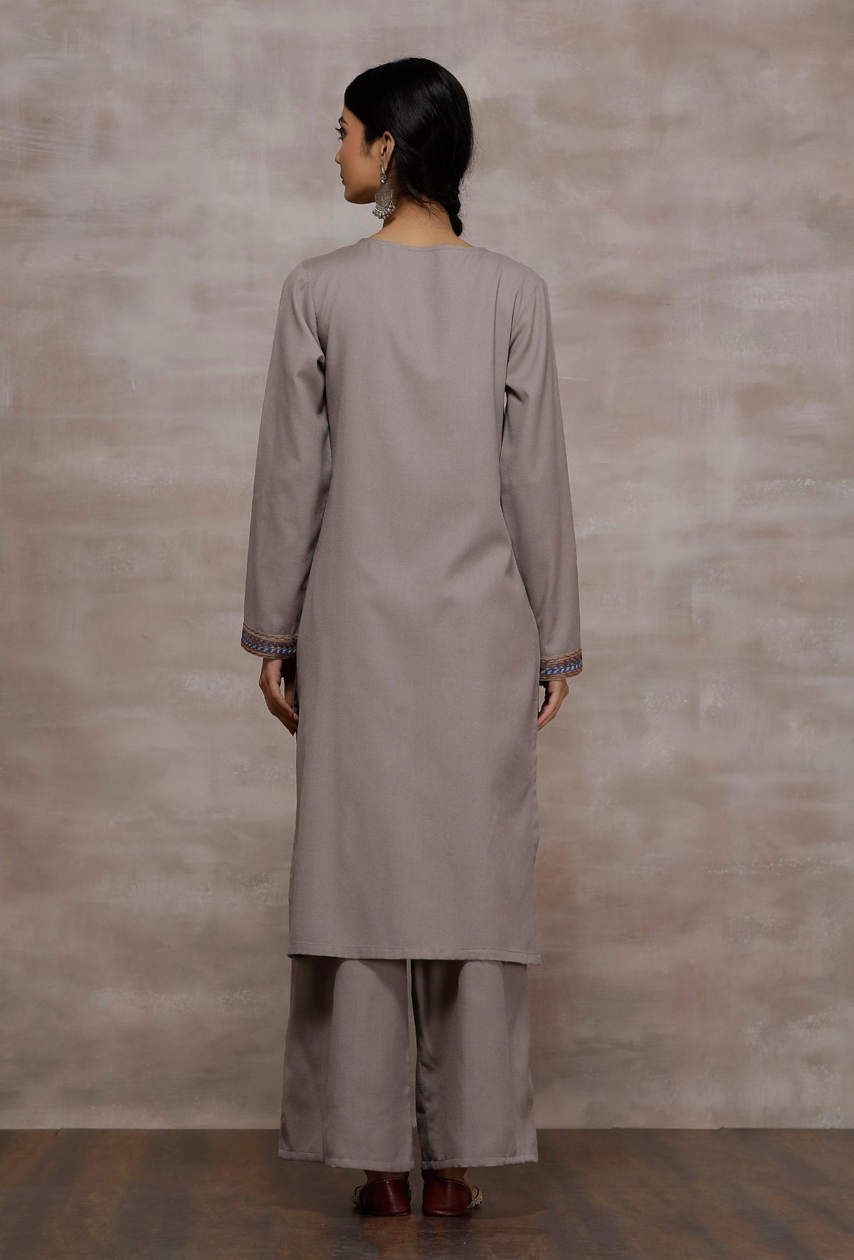 Eshin Dusky Grey Woollen Kurta サイズ XS