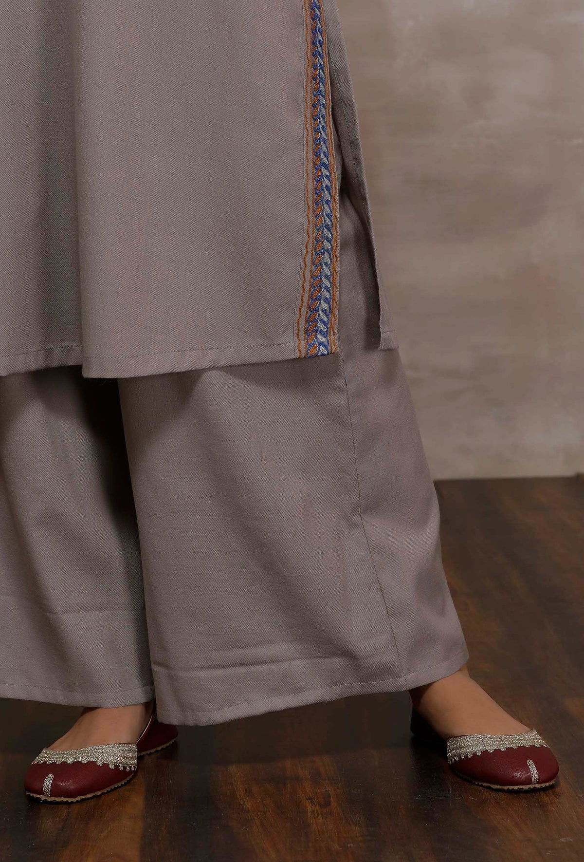 Eshin Dusky Grey Woollen Kurta サイズ XS