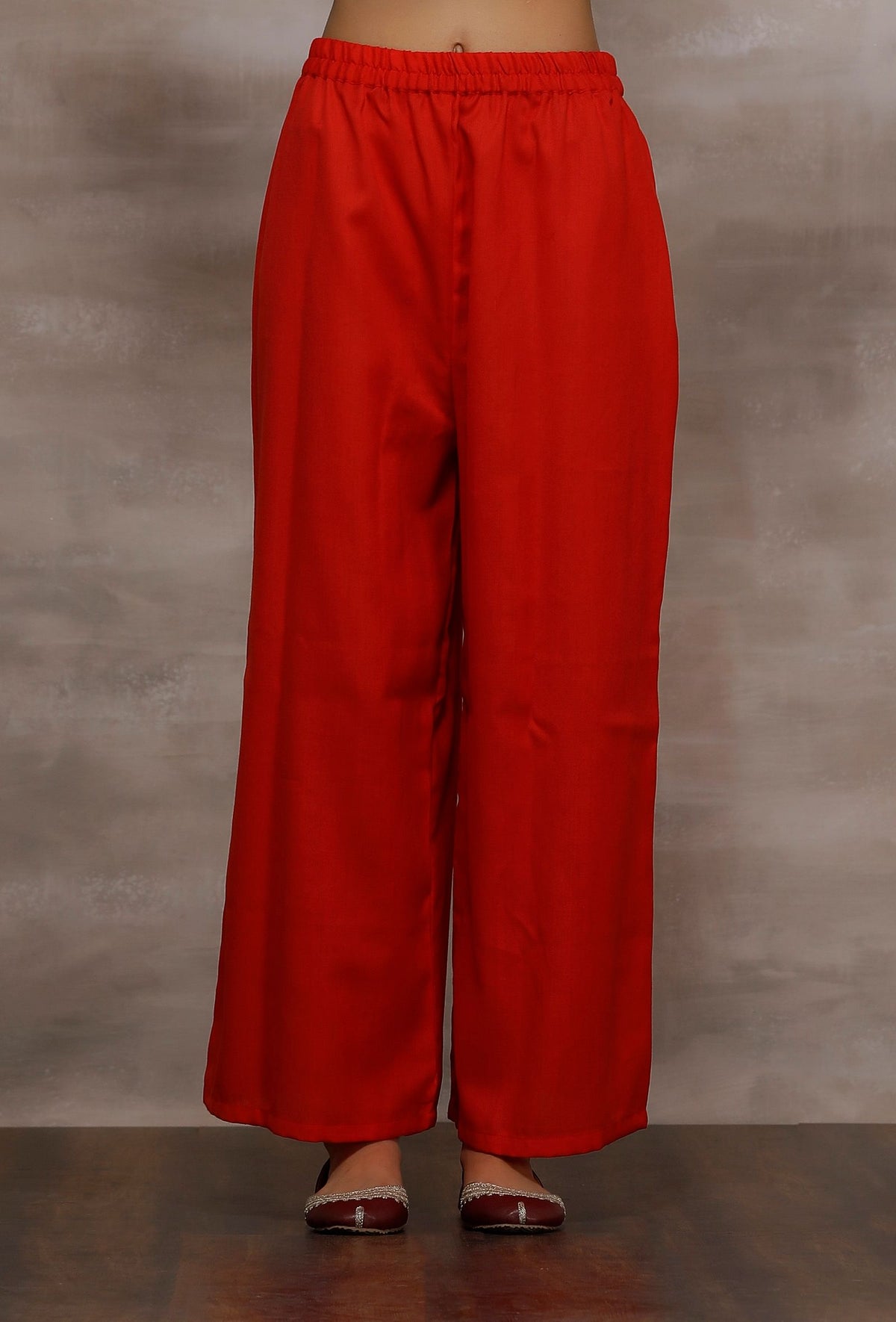 Kaya Red Palazzo Wool Pants サイズ XS