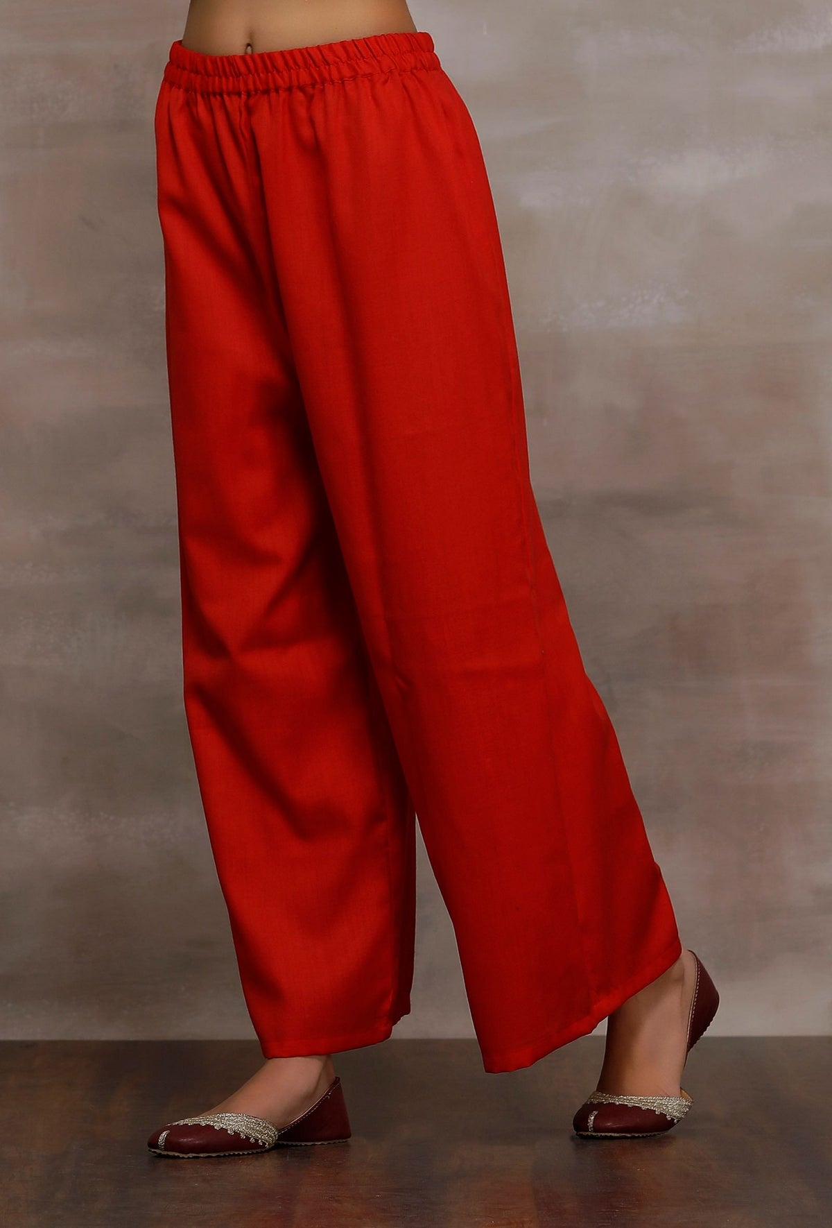 Kaya Red Palazzo Wool Pants サイズ XS