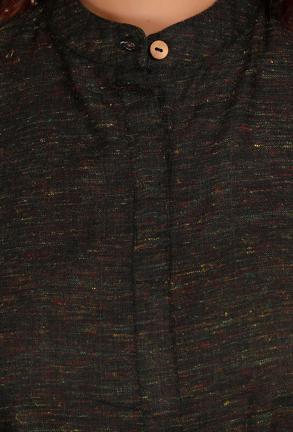 Dark Olive Cotton Khaadi Kurta サイズ XXXL