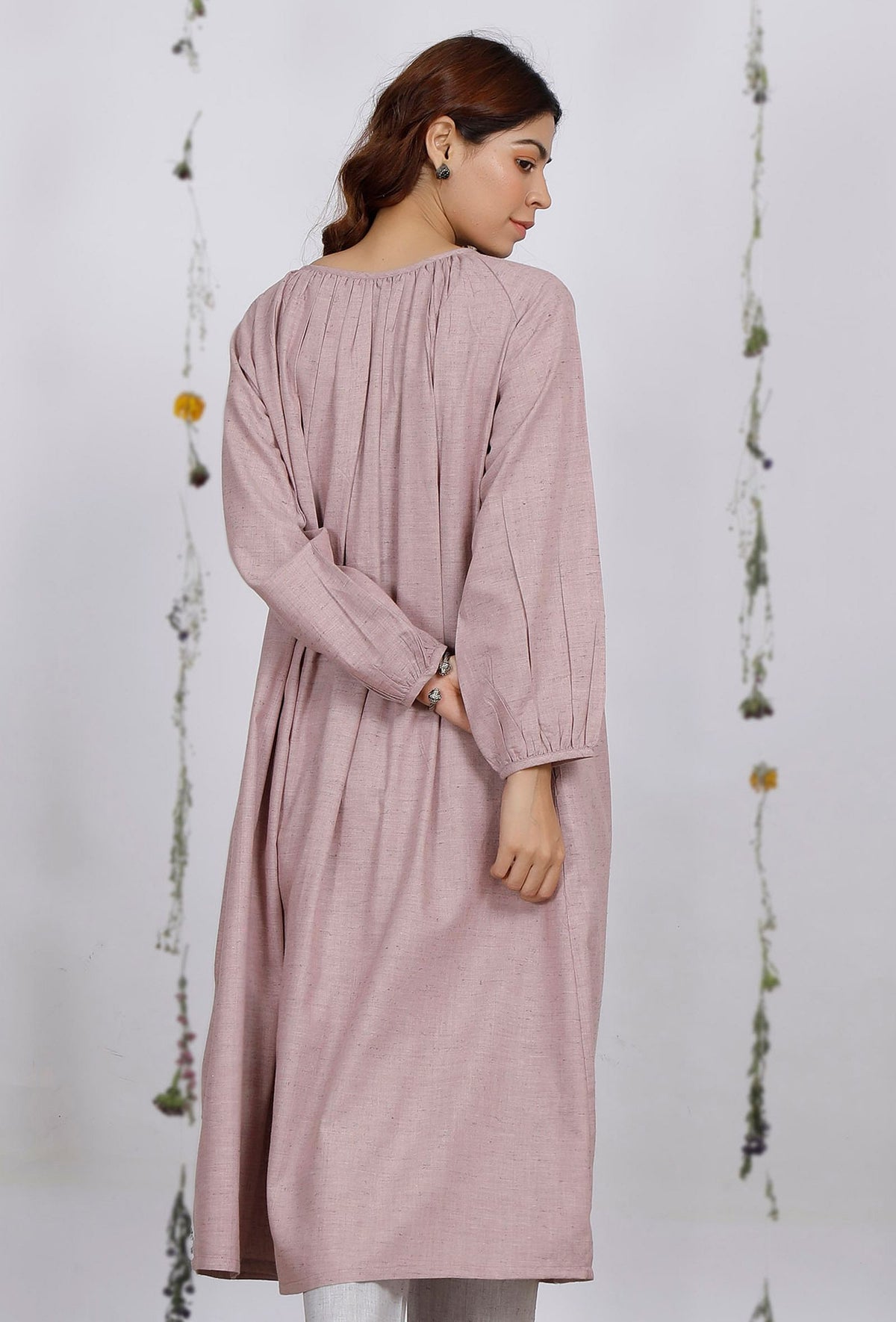 Orchid Pink Flared Cotton Khaadi Kurta サイズ S