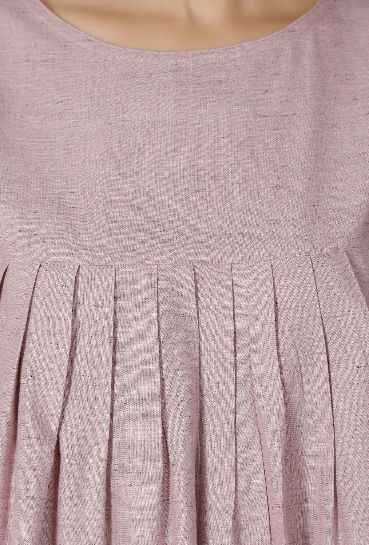 Orchid Pink Khadi Cotton Flared Top サイズ S
