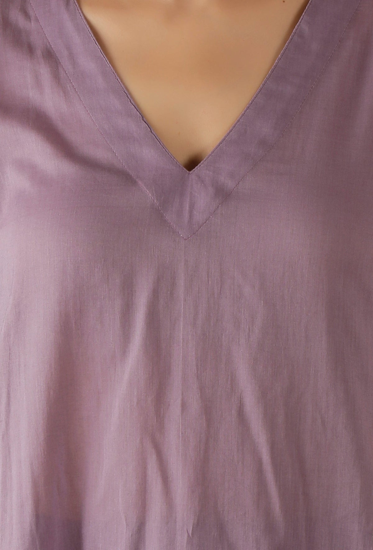 Mulmul Cotton Lilac V Neck Kurta サイズ XS