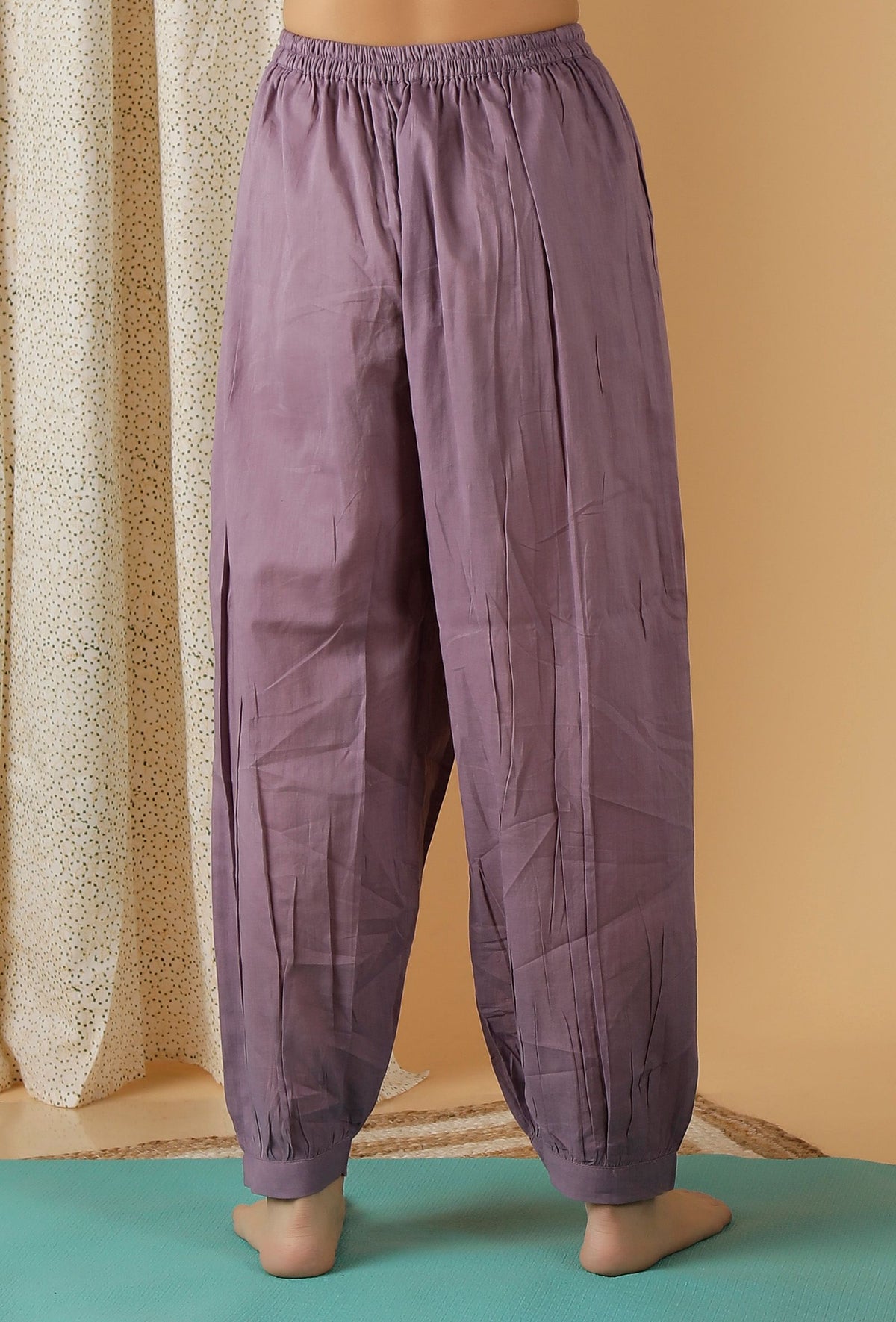 Mulmul Cotton Solid Lilac Harem Pants サイズ S