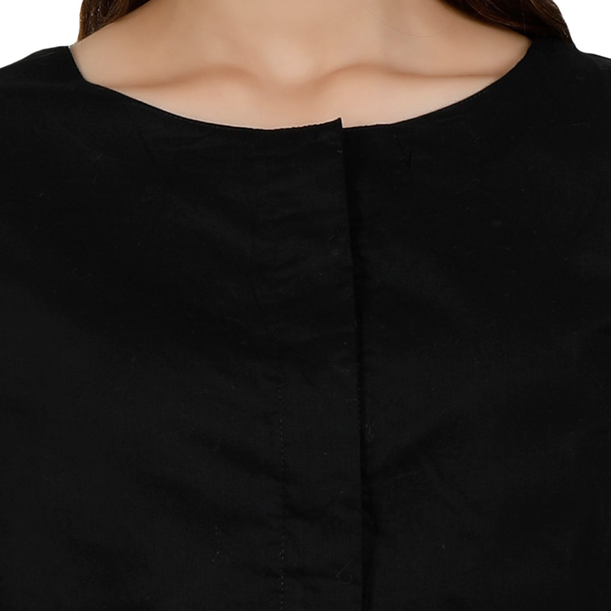 Pure Cotton Black Rabari Long Blouse サイズ XS