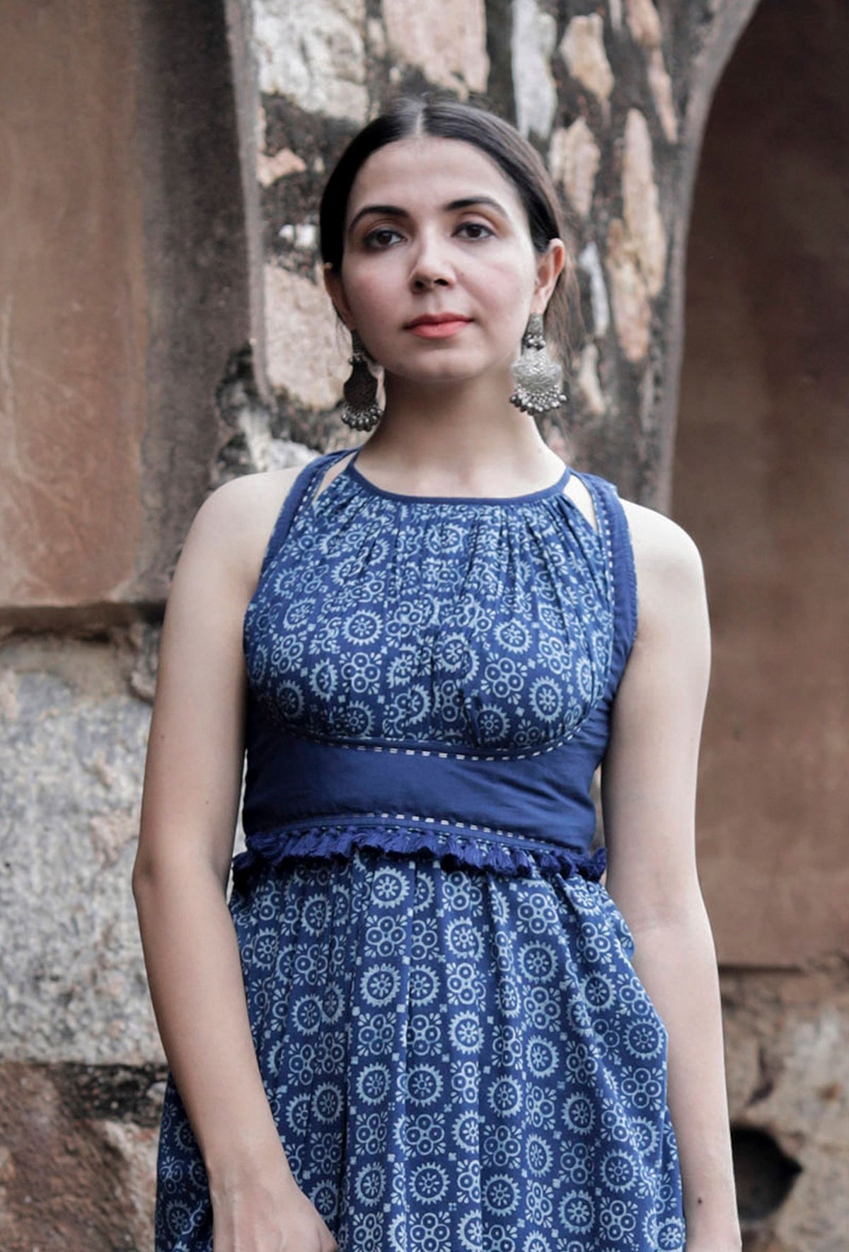 Diya Indigo Solid Blue Bustier Top サイズ XXXL
