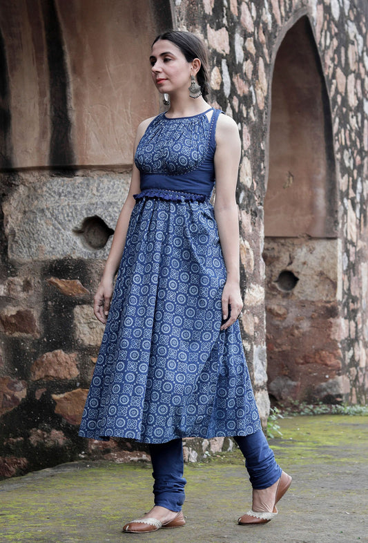 Diya Indigo Solid Blue Bustier Top サイズ XS