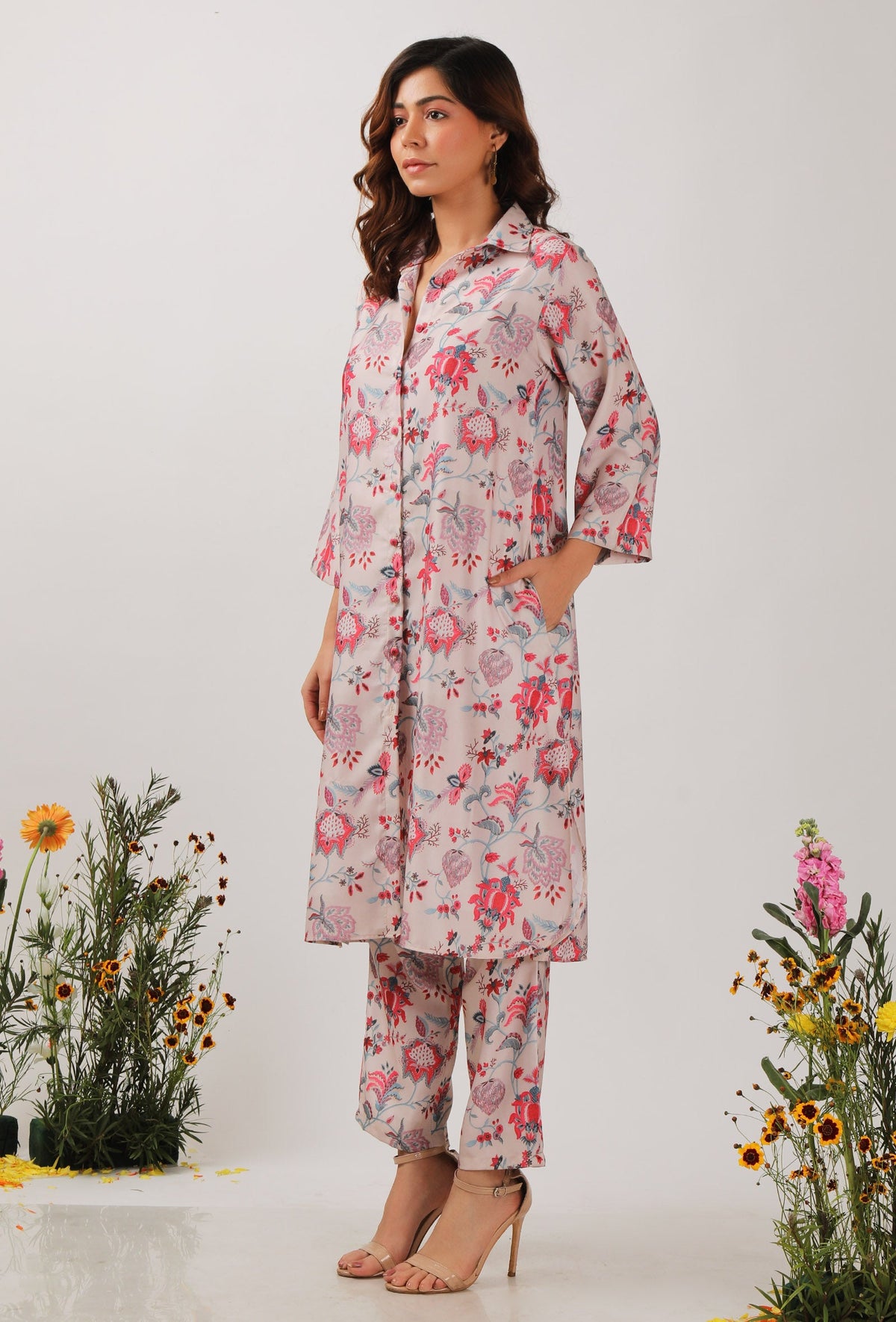 Nadia Floral Chintz Shirt Tunic サイズ L
