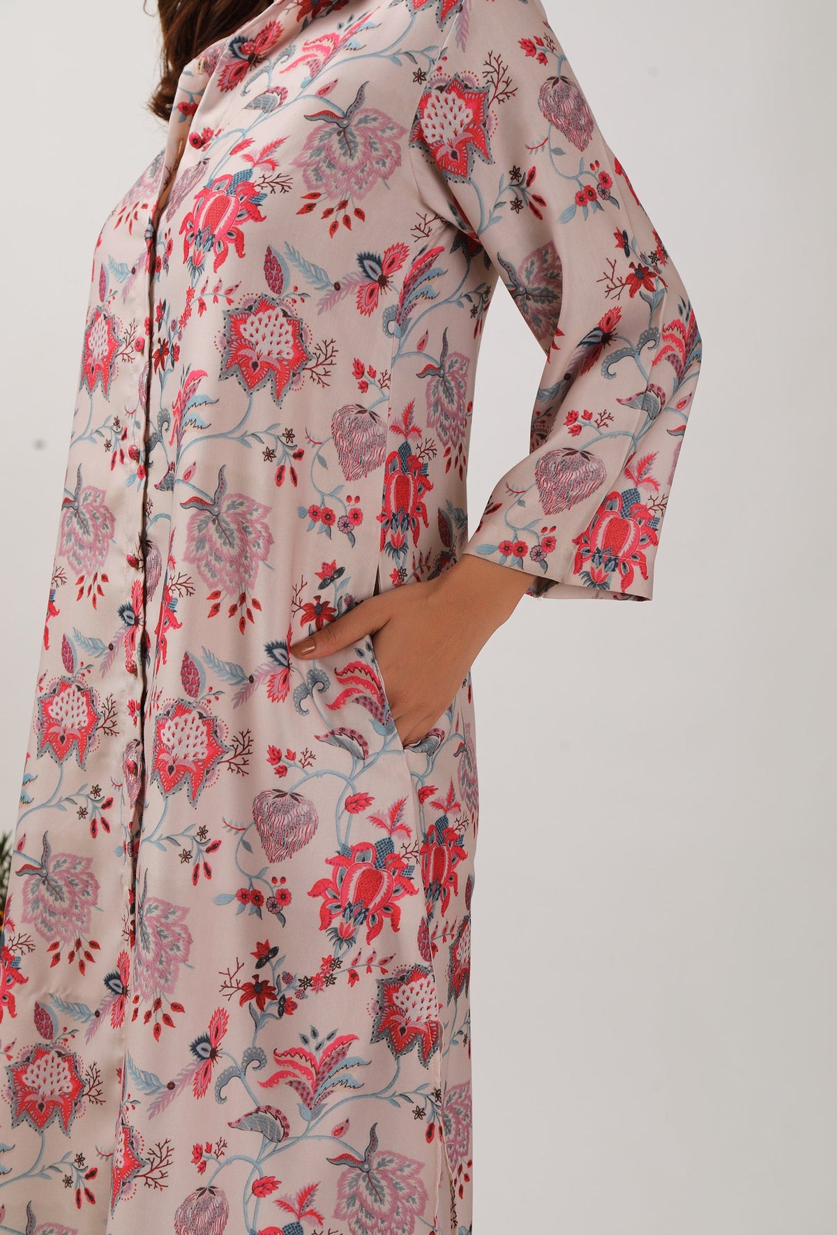 Nadia Floral Chintz Shirt Tunic サイズ XL