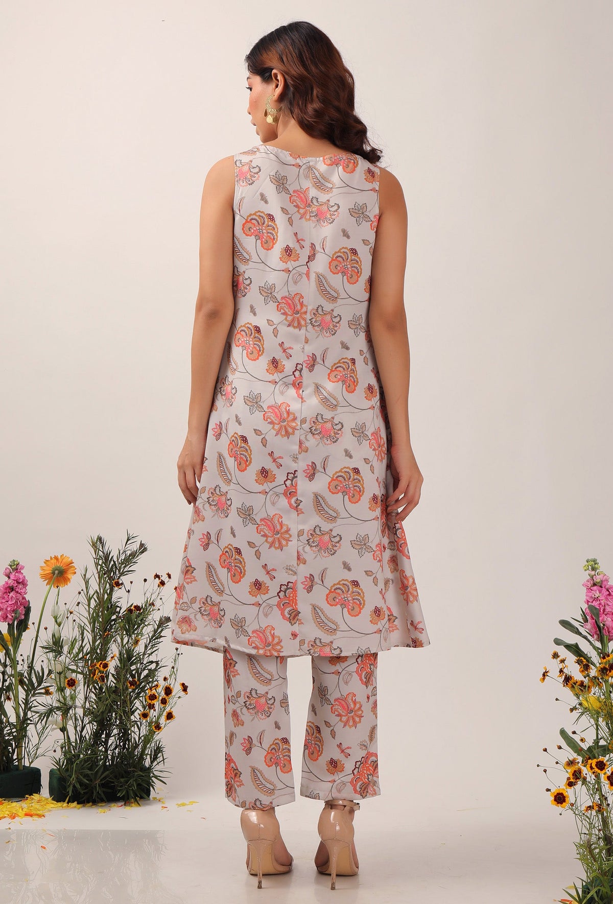 Cara Floral Chintz Box Pleated Tunic サイズ M