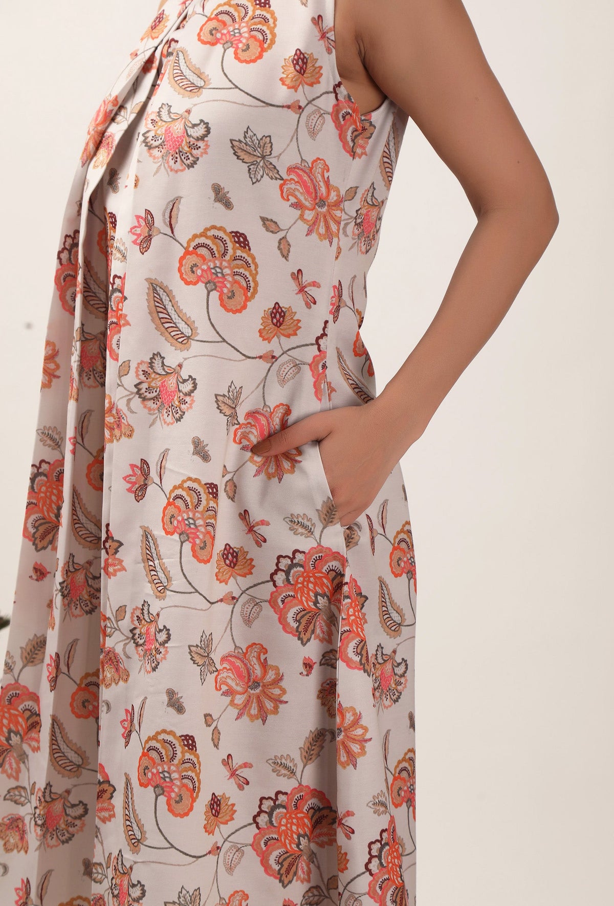 Cara Floral Chintz Box Pleated Tunic サイズ M