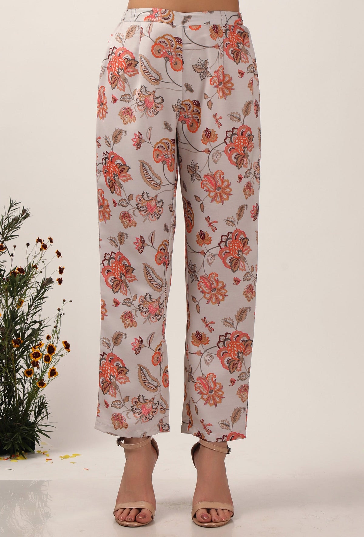 Floral Cara Chintz Narrow Fit Pants サイズ M
