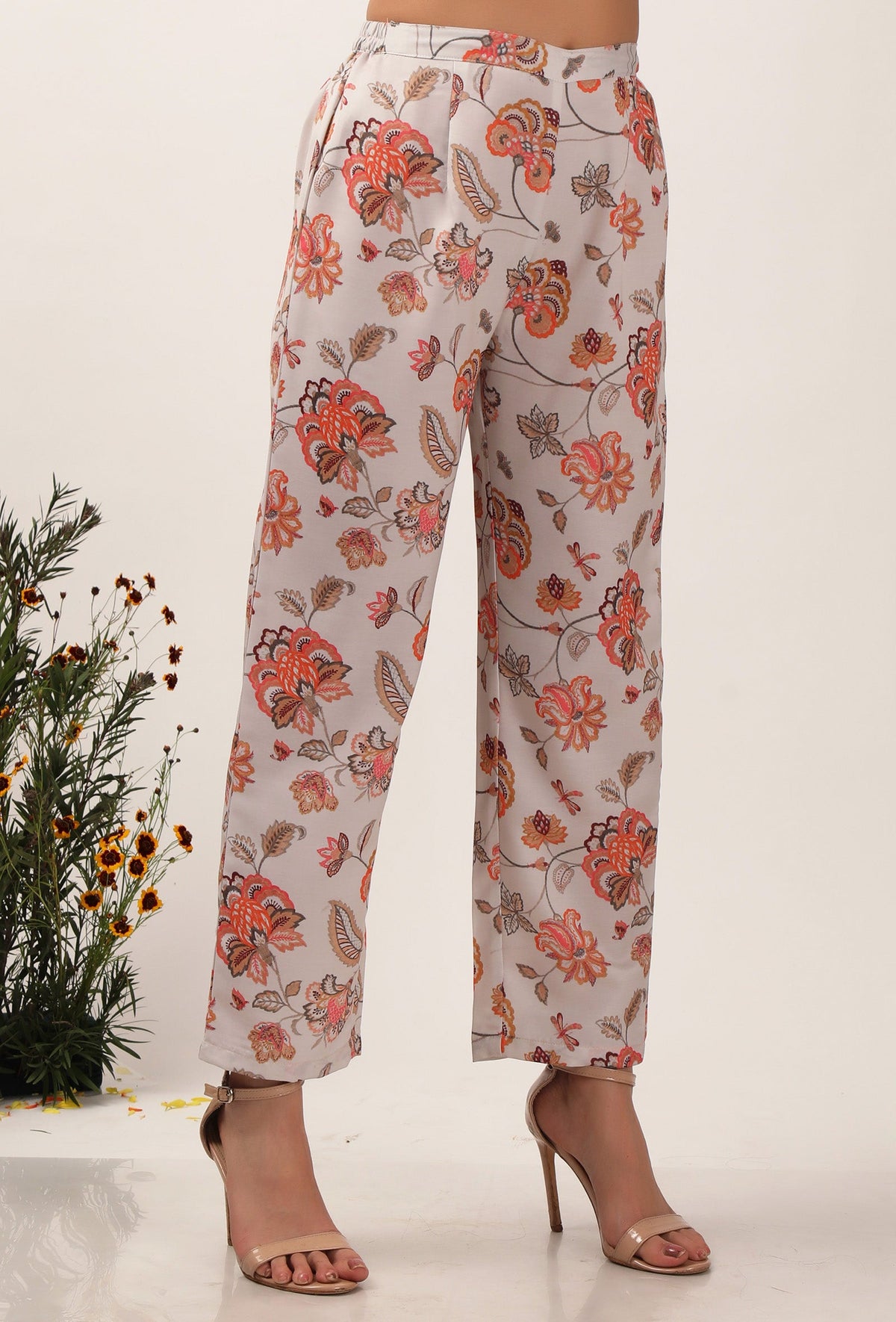 Floral Cara Chintz Narrow Fit Pants サイズ M