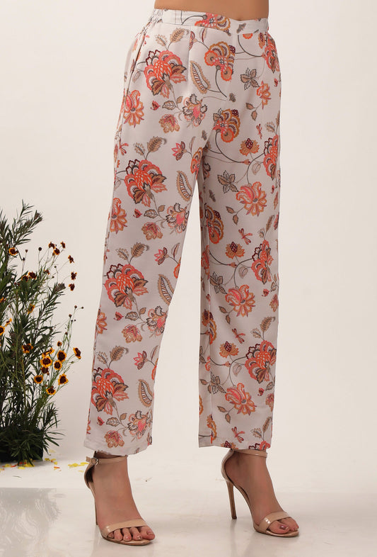 Floral Cara Chintz Narrow Fit Pants サイズ M