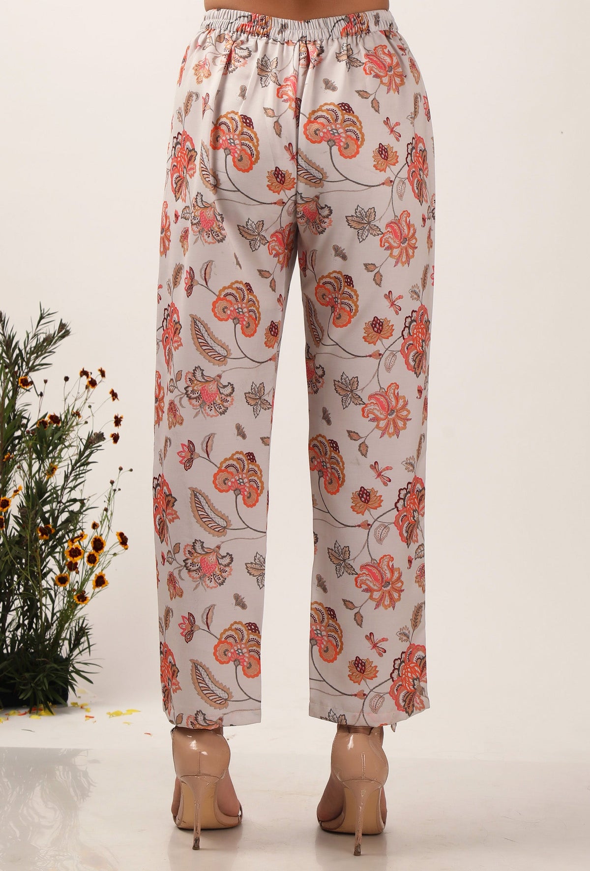Floral Cara Chintz Narrow Fit Pants サイズ M