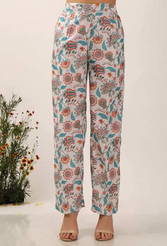 Lilybeth Floral Chintz Narrow Fit Pants サイズ L