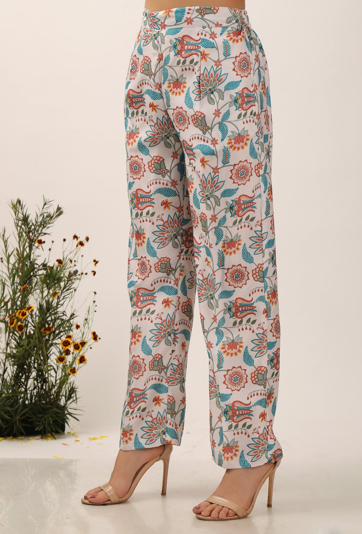 Lilybeth Floral Chintz Narrow Fit Pants サイズ L