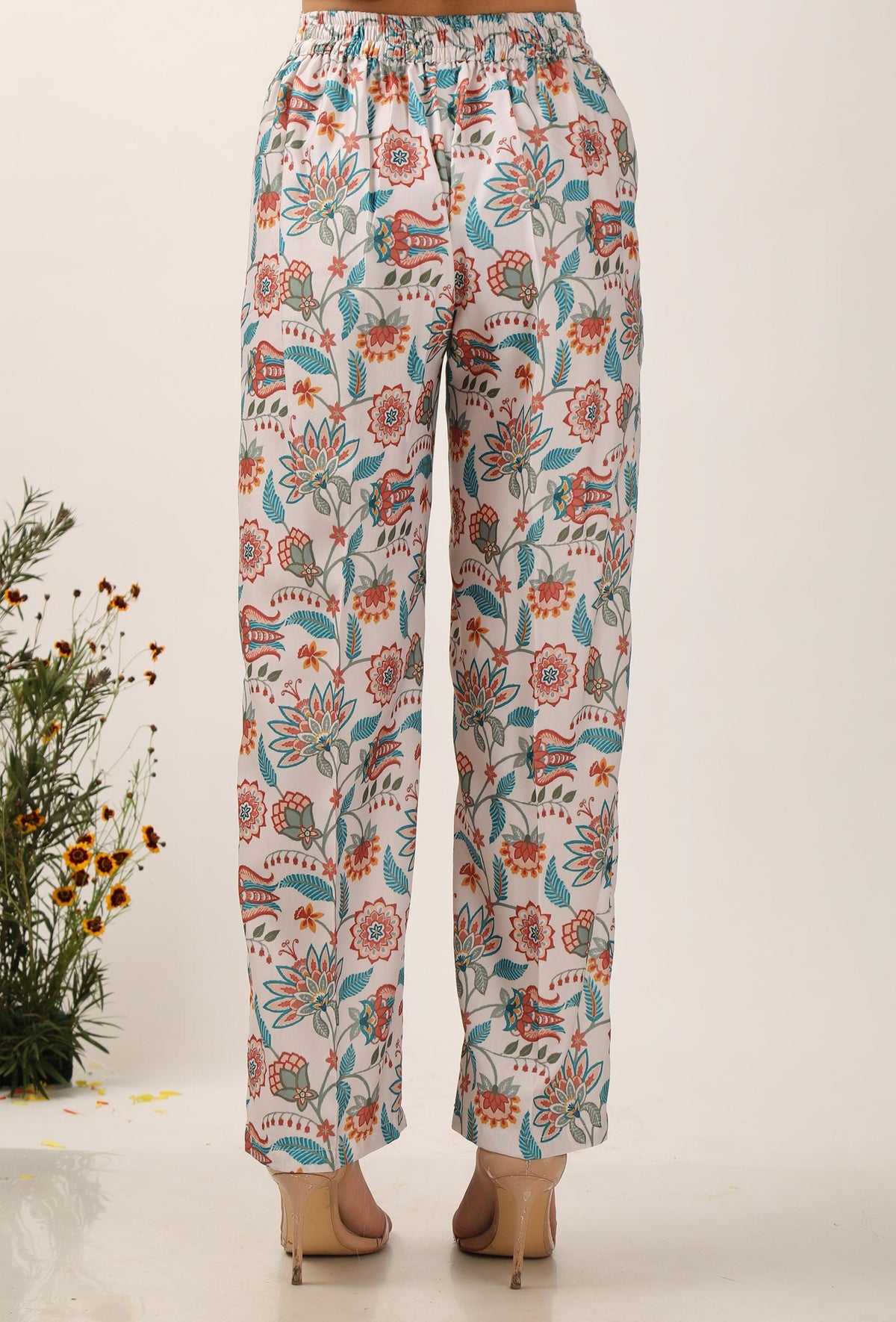 Lilybeth Floral Chintz Narrow Fit Pants サイズ L