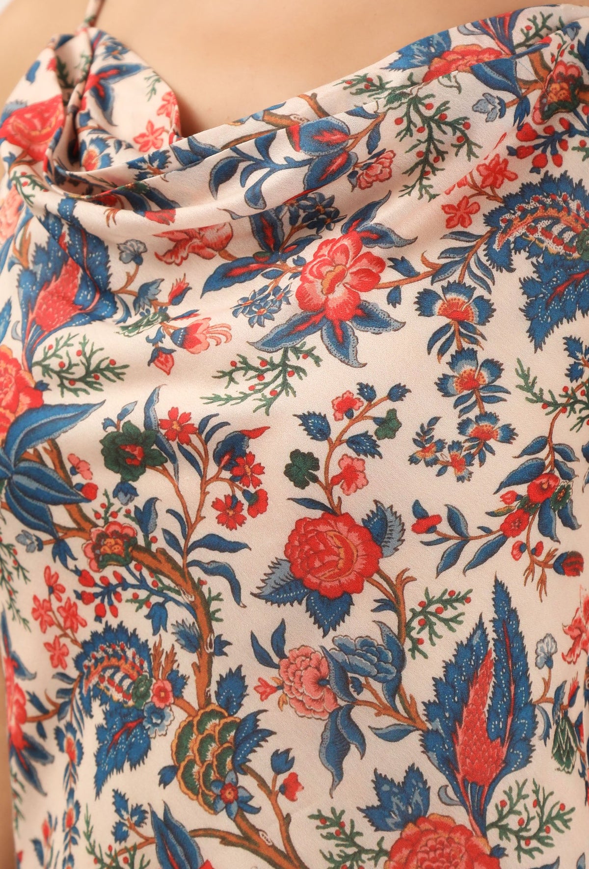 Bella Floral Chintz Cowl Neck Kurta Dress サイズ S