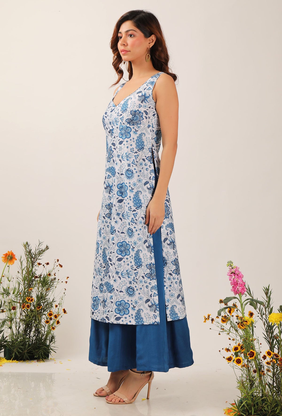 Serena Floral Chintz Straight Kurta サイズ M